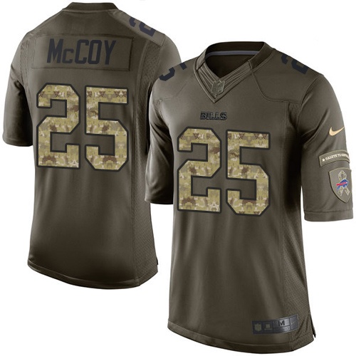 Youth Elite LeSean McCoy Nike Jersey Green - #25 Salute to Service NFL Buffalo Bills